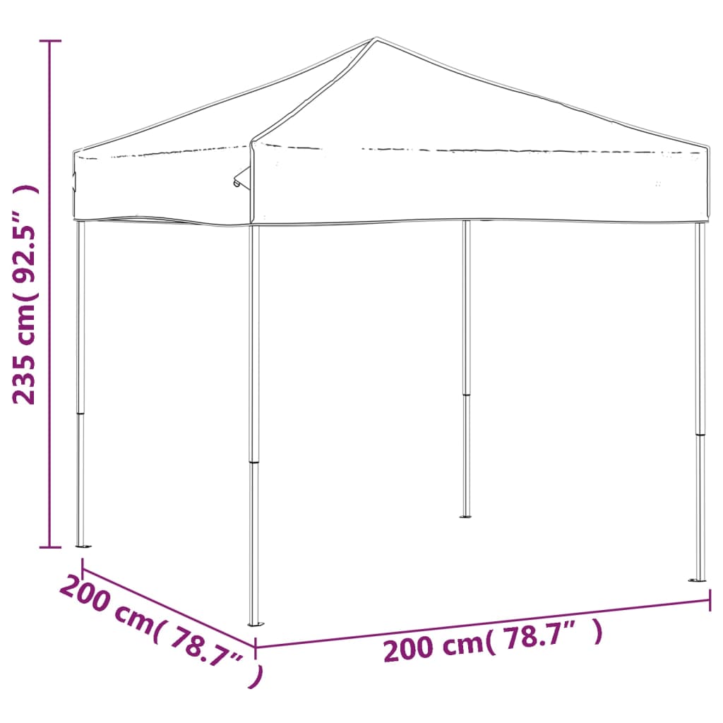 Partyzelt Faltbar Blau 2x2 m