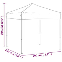 Partyzelt Faltbar Blau 2x2 m