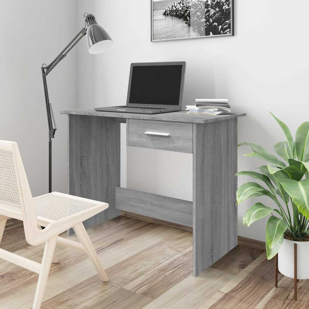 Schreibtisch Grau Sonoma 100x50x76 cm Holzwerkstoff