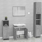 Badmöbel-Set Grau Sonoma Holzwerkstoff