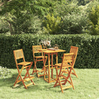 5-tlg. Gartenbar-Set Massivholz Akazie