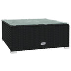 7-tlg. Garten-Lounge-Set mit Auflagen Poly Rattan Schwarz