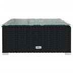 7-tlg. Garten-Lounge-Set mit Kissen Poly Rattan Schwarz