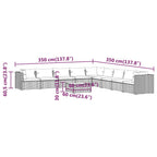 10-tlg. Garten-Lounge-Set mit Kissen Poly Rattan Schwarz