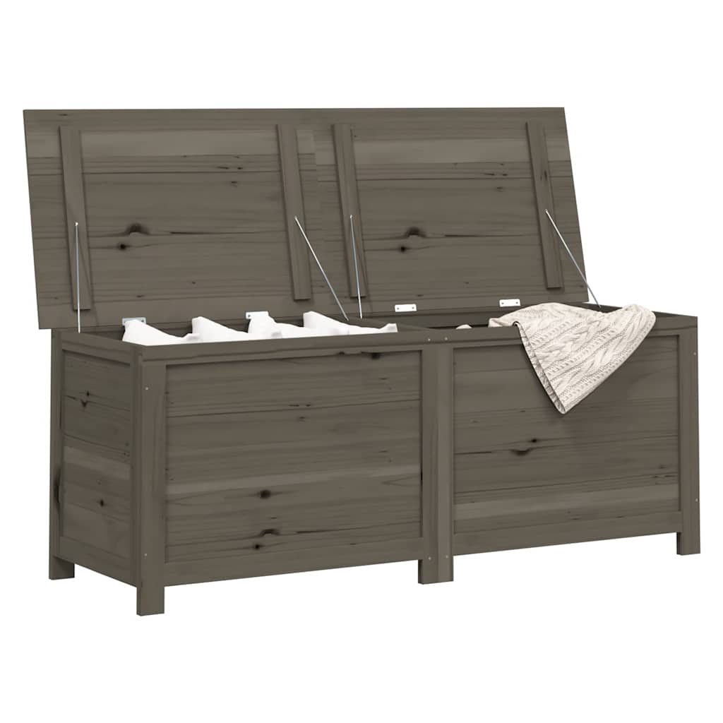 Outdoor-Kissenbox Anthrazit 150x50x56 cm Massivholz Tanne