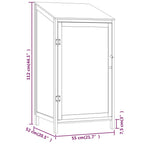 Geräteschuppen Braun 55x52x112 cm Massivholz Tanne