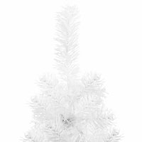 Künstlicher Halb-Weihnachtsbaum mit Ständer Schlank Weiß 150 cm