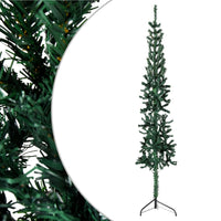 Künstlicher Halb-Weihnachtsbaum mit Ständer Schlank Grün 150 cm