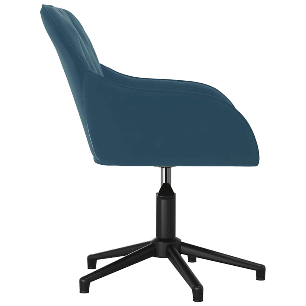 Esszimmerstühle 2 Stk. Drehbar Blau Samt