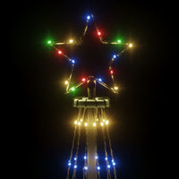 Weihnachtsbaum mit Erdnägeln Mehrfarbig 732 LEDs 500 cm