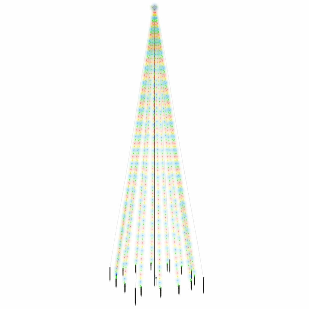 LED-Weihnachtsbaum mit Erdnägeln Mehrfarbig 1134 LEDs 800 cm