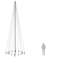 LED-Weihnachtsbaum mit Erdnägeln Mehrfarbig 1134 LEDs 800 cm