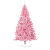 Künstlicher Halb-Weihnachtsbaum mit Ständer Rosa 240 cm PVC