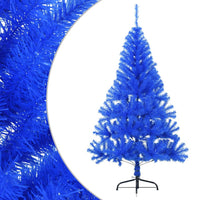 Künstlicher Halb-Weihnachtsbaum mit Ständer Blau 150 cm PVC