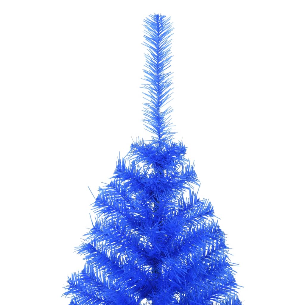 Künstlicher Halb-Weihnachtsbaum mit Ständer Blau 150 cm PVC