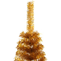 Künstlicher Halb-Weihnachtsbaum mit Ständer Gold 150 cm PET