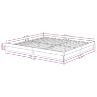 Massivholzbett Weiß 200x200 cm