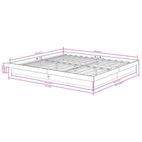 Massivholzbett Schwarz 200x200 cm