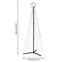 LED-Weihnachtsbaum Kegelform Kaltweiß 200 LEDs 70x180 cm