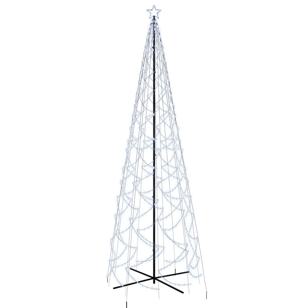 LED-Weihnachtsbaum Kegelform Kaltweiß 1400 LEDs 160x500 cm