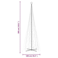 LED-Weihnachtsbaum Kegelform Kaltweiß 3000 LEDs 230x800 cm