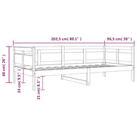 Tagesbett Massivholz Kiefer 90x200 cm