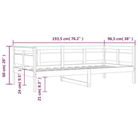 Tagesbett Massivholz Kiefer 90x190 cm