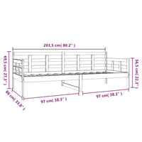 Tagesbett Massivholz Kiefer 80x200 cm