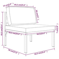 Gartensofa 2-Sitzer mit Kissen Aluminium Anthrazit