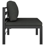 Gartensofa 4-Sitzer mit Kissen Aluminium Anthrazit