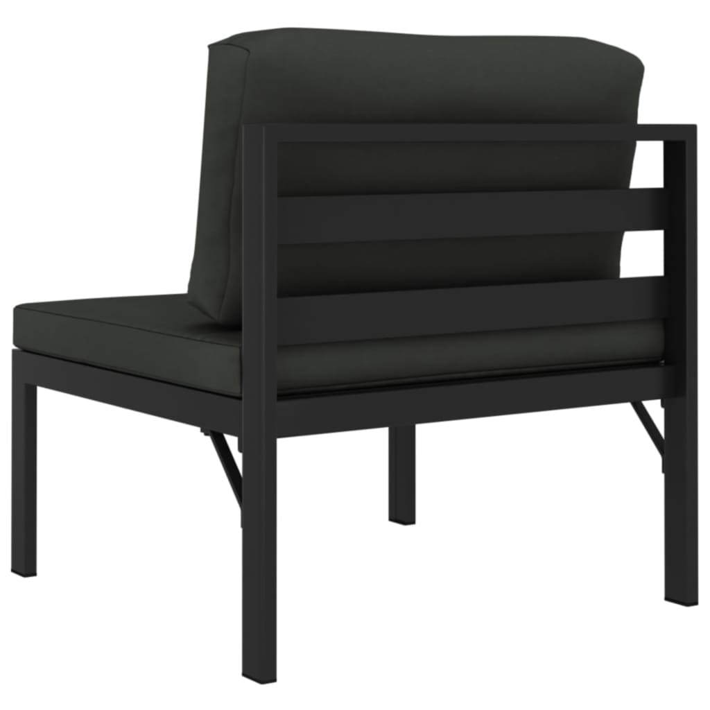 Gartensofa 4-Sitzer mit Kissen Aluminium Anthrazit