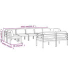 9-tlg. Garten-Lounge-Set mit Kissen Aluminium Anthrazit