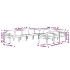 10-tlg. Garten-Lounge-Set mit Kissen Aluminium Anthrazit