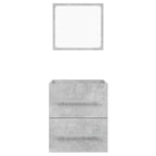 Badschrank mit Spiegel Betongrau 41x38,5x48 cm