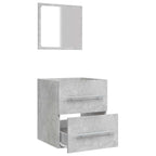 Badschrank mit Spiegel Betongrau 41x38,5x48 cm