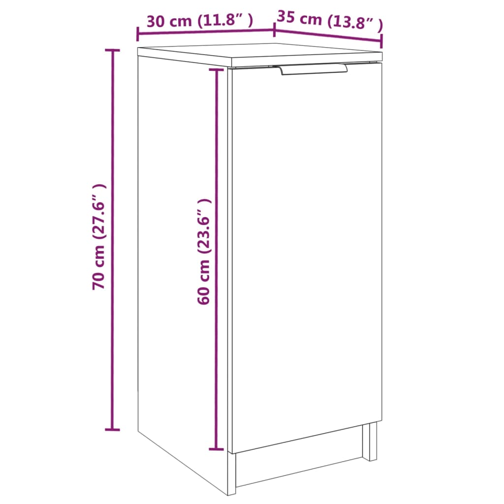 Schuhschrank Weiß 30x35x70 cm Holzwerkstoff