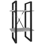 Bücherregal 2 Fächer Grau Sonoma 40x30x70 cm Holzwerkstoff