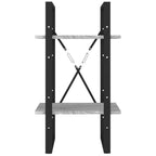 Bücherregal 2 Fächer Grau Sonoma 40x30x70 cm Holzwerkstoff