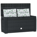 Gartentruhe Anthrazit 119x48x60 cm Polypropylen