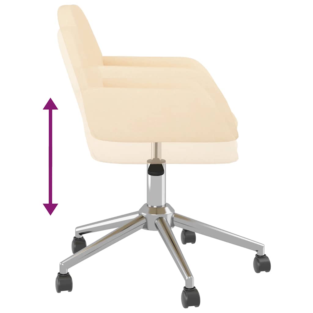 Bürostuhl Drehbar Creme Stoff