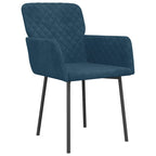 Esszimmerstühle 2 Stk. Blau Samt