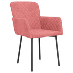 Esszimmerstühle 2 Stk. Rosa Samt