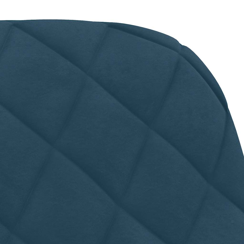 Esszimmerstühle 2 Stk. Drehbar Blau Samt