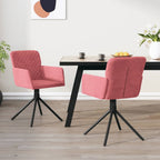 Esszimmerstühle 2 Stk. Drehbar Rosa Samt