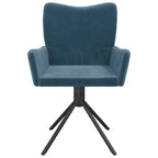 Esszimmerstühle 2 Stk. Drehbar Blau Samt