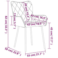 Esszimmerstühle 2 Stk. Dunkelgrau Stoff