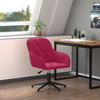 Bürostuhl Drehbar Weinrot Samt