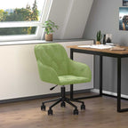 Bürostuhl Drehbar Hellgrün Samt