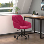 Bürostuhl Drehbar Weinrot Samt