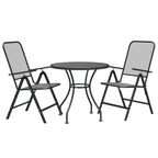 3-tlg. Garten-Essgruppe Streckmetall Anthrazit